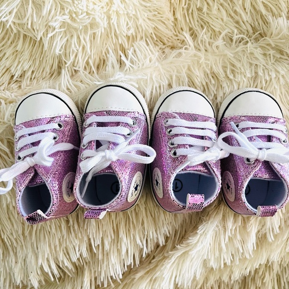 Other - Purple Glitter baby shoes - BRAND NEW NEVER USED!